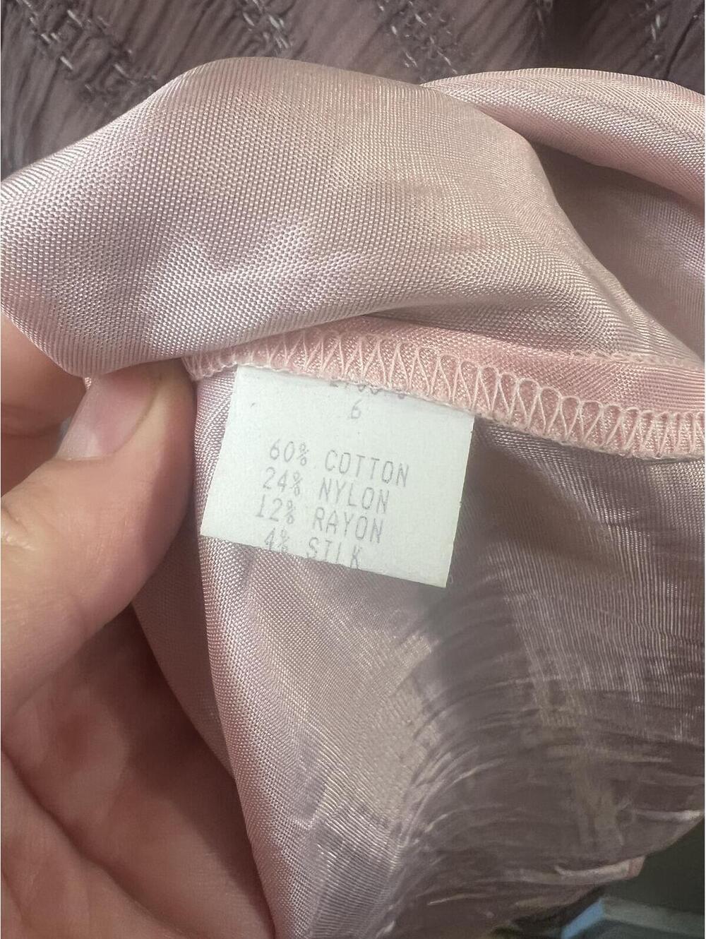 Vintage Tessuto Silk Blend Textured Lavender Midi Slip Dress Y2K Fairy Size 6 - Picture 4 of 10